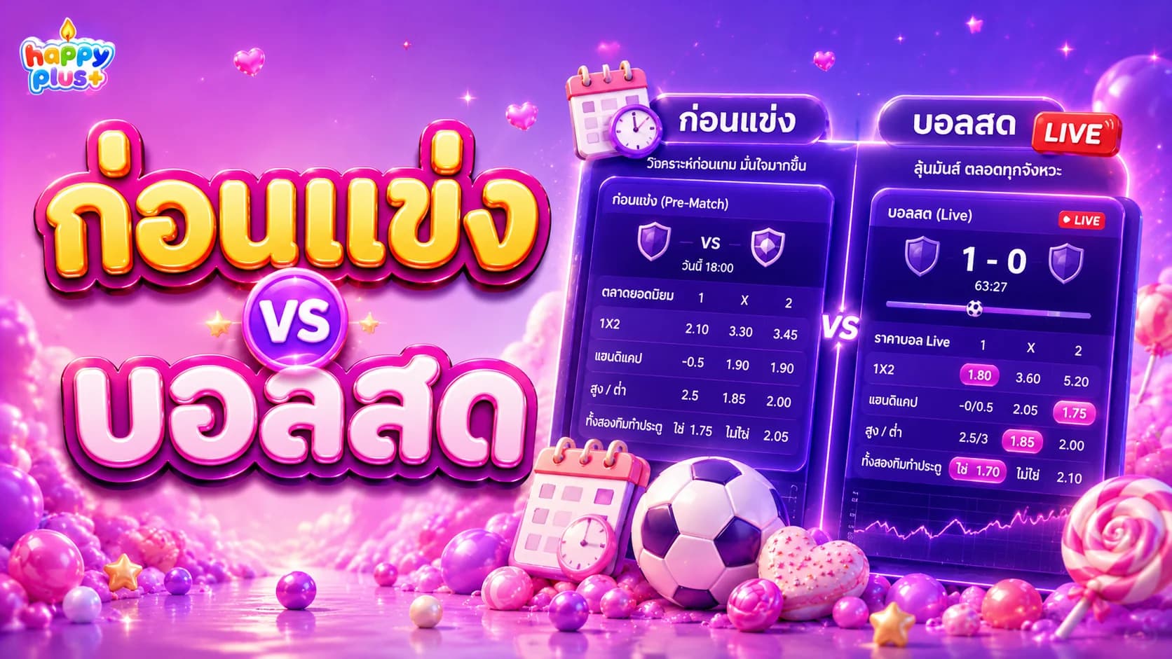 เดิมพันก่อนแข่งกับเดิมพันบอลสดต่างกันอย่างไร?