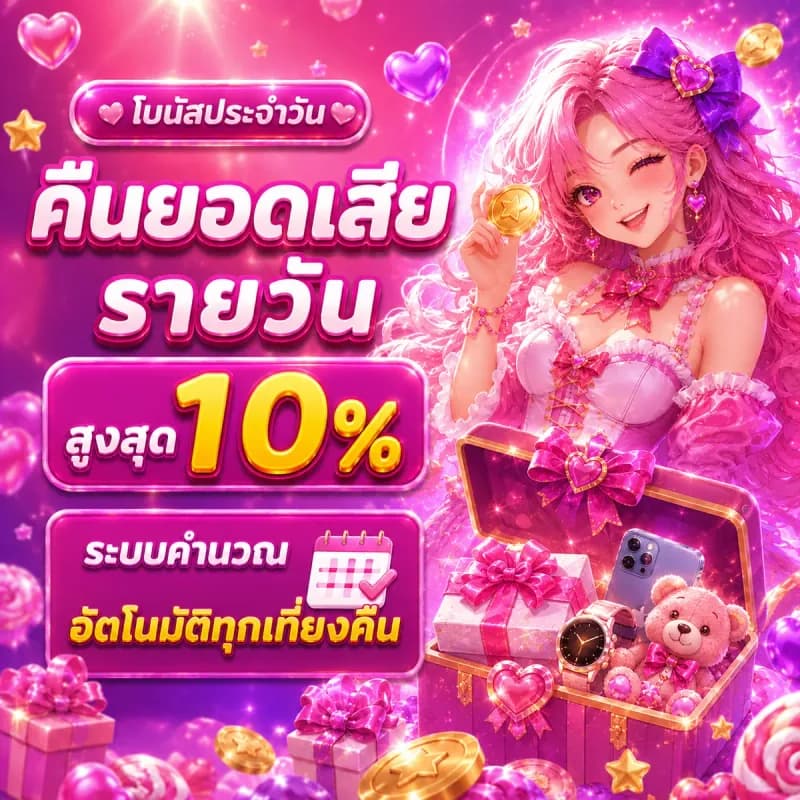 คืนยอดเสียรายวัน สูงสุด 10%