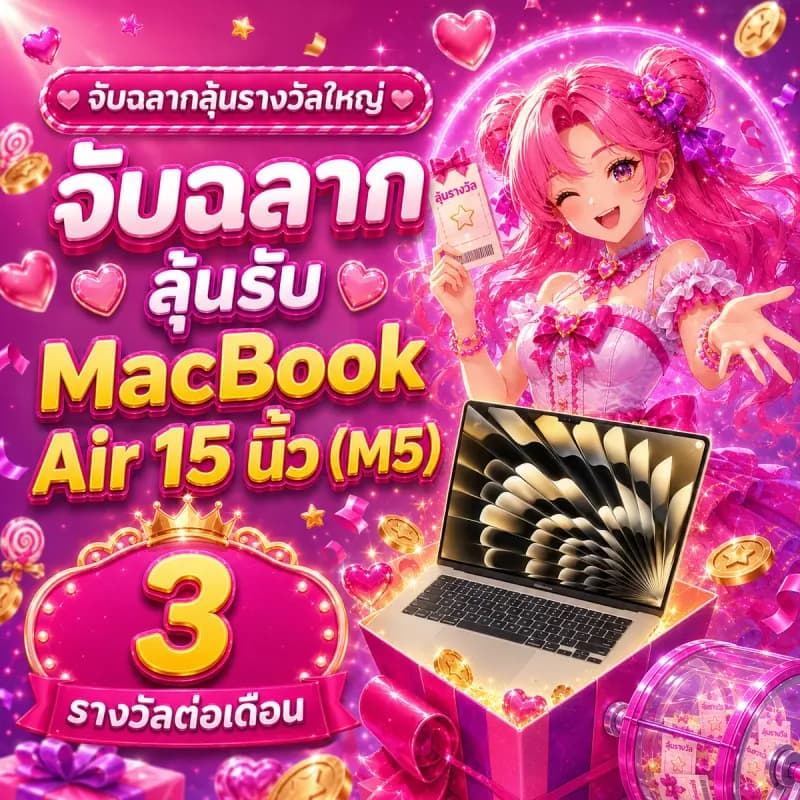 จับฉลากลุ้นรับ MacBook Air 15 นิ้ว (M5)